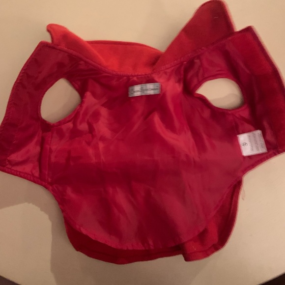 Elegant Red Dog Coat with Bow - Picture 3 of 5